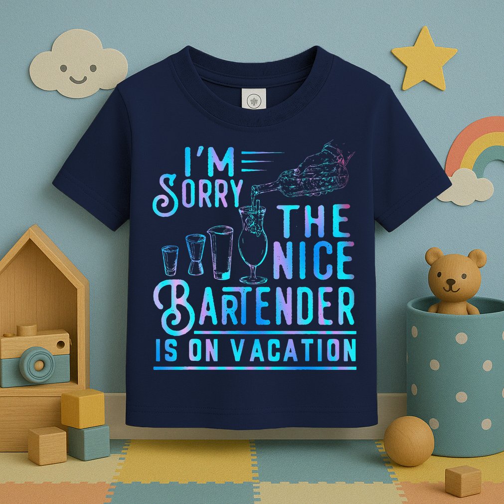 IM Sorry The Nice Bartender Is On Vacation Funny Toddler T-Shirt