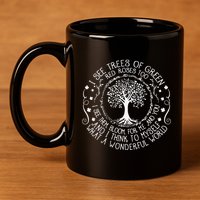 I See Trees Green Red Roses Wonderful World Earth Day Nature 11oz C Handle Ceramic Mug