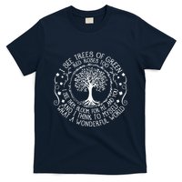 I See Trees Green Red Roses Wonderful World Earth Day Nature T-Shirt