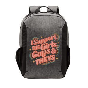 I Support The Girl Gays And Theys Lgbt Vector Backpack