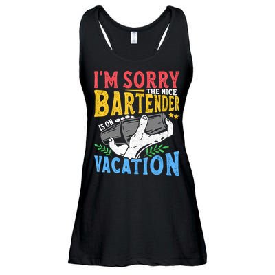IM Sorry The Nice Bartender Is On Vacation Funny Bartending Ladies Essential Flowy Tank