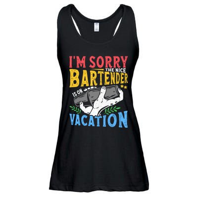 IM Sorry The Nice Bartender Is On Vacation Funny Bartending Ladies Essential Flowy Tank