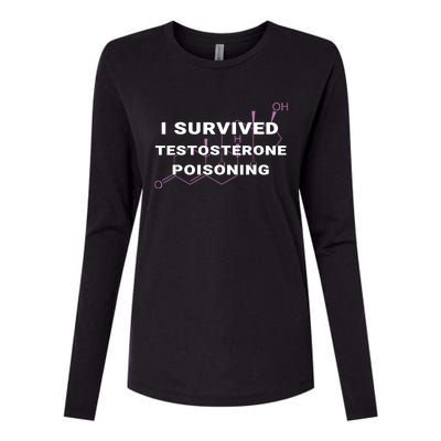 I Survived Testosterone Poisoning Womens Cotton Relaxed Long Sleeve T-Shirt