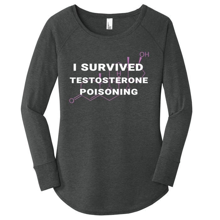 I Survived Testosterone Poisoning Women's Perfect Tri Tunic Long Sleeve Shirt