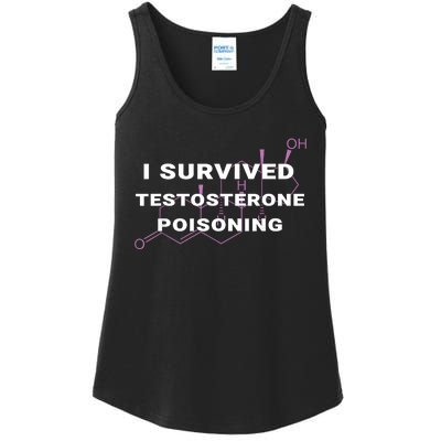 I Survived Testosterone Poisoning Ladies Essential Tank