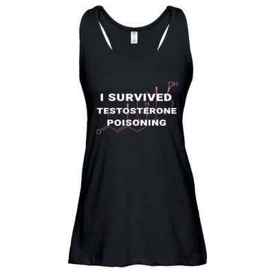 I Survived Testosterone Poisoning Ladies Essential Flowy Tank