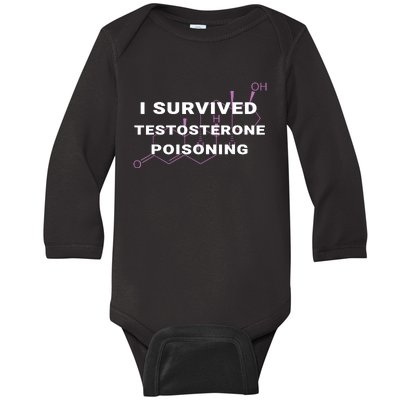 I Survived Testosterone Poisoning Baby Long Sleeve Bodysuit