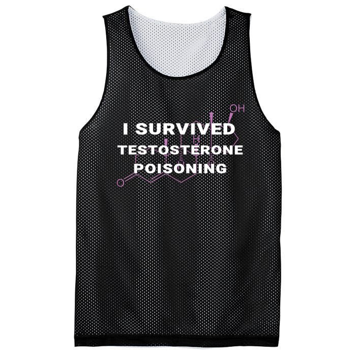 I Survived Testosterone Poisoning Mesh Reversible Basketball Jersey Tank