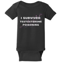 I Survived Testosterone Poisoning Baby Bodysuit