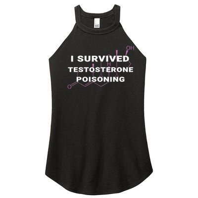 I Survived Testosterone Poisoning Women's Perfect Tri Rocker Tank