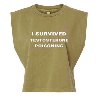 I Survived Testosterone Poisoning Garment-Dyed Women's Muscle Tee