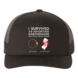 I Survived The Nj Earthquake And The Total Solar Eclipse Yupoong Adult 5-Panel Trucker Hat