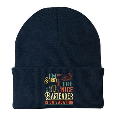 IM Sorry The Nice Bartender Is On Vacation Funny Knit Cap Winter Beanie