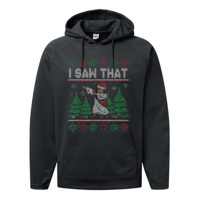 I Saw That Jesus Love Christ Funny Ugly Christmas Jesus Performance Fleece Hoodie