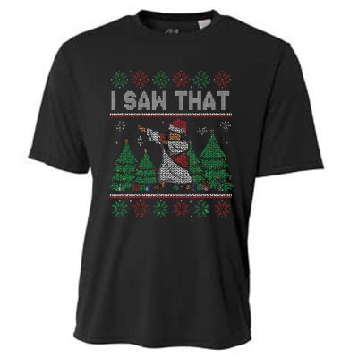 I Saw That Jesus Love Christ Funny Ugly Christmas Jesus Cooling Performance Crew T-Shirt