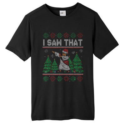 I Saw That Jesus Love Christ Funny Ugly Christmas Jesus Tall Fusion ChromaSoft Performance T-Shirt