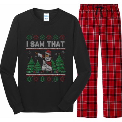 I Saw That Jesus Love Christ Funny Ugly Christmas Jesus Long Sleeve Pajama Set