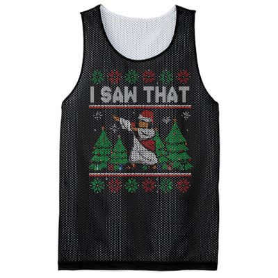 I Saw That Jesus Love Christ Funny Ugly Christmas Jesus Mesh Reversible Basketball Jersey Tank