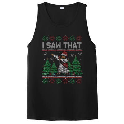 I Saw That Jesus Love Christ Funny Ugly Christmas Jesus PosiCharge Competitor Tank