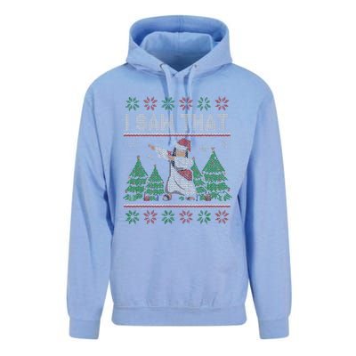 I Saw That Jesus Love Christ Funny Ugly Christmas Jesus Unisex Surf Hoodie