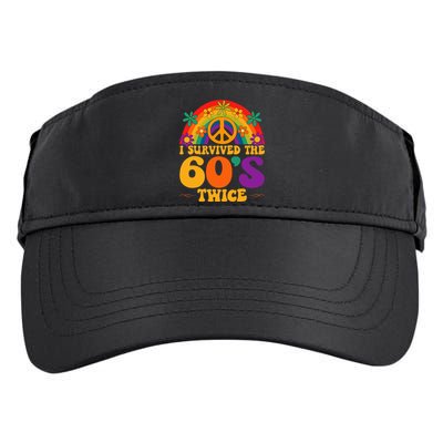 I Survived The 60s Twice Sixties 70th 70s Year Old Birthday Adult Drive Performance Visor