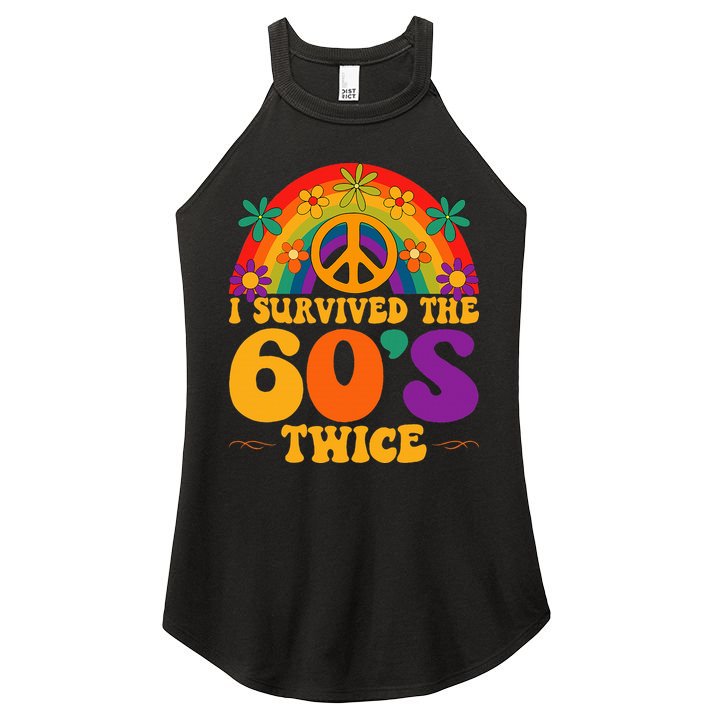 I Survived The 60s Twice Sixties 70th 70s Year Old Birthday Women's Perfect Tri Rocker Tank