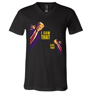 I Saw That Jesus Meme Barron And IM Telling Dad Trump V-Neck T-Shirt