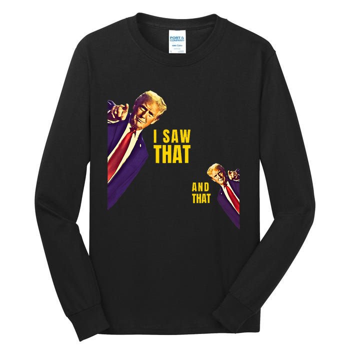 I Saw That Jesus Meme Barron And IM Telling Dad Trump Tall Long Sleeve T-Shirt