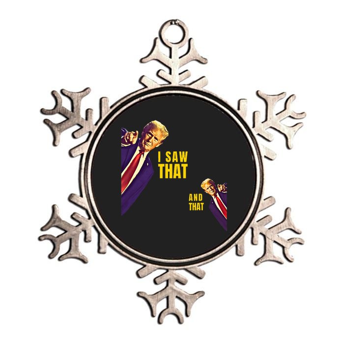 I Saw That Jesus Meme Barron And IM Telling Dad Trump Metallic Star Ornament