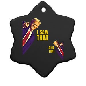 I Saw That Jesus Meme Barron And IM Telling Dad Trump Ceramic Star Ornament