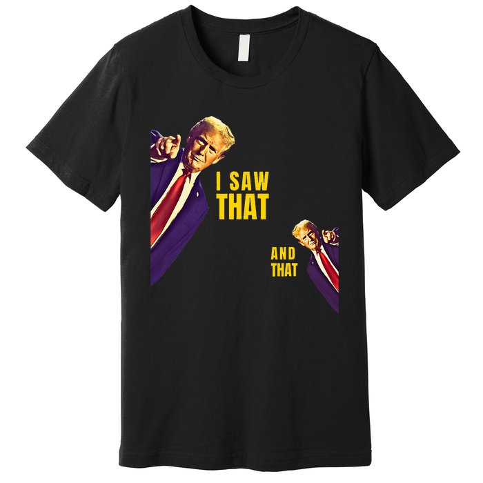 I Saw That Jesus Meme Barron And IM Telling Dad Trump Premium T-Shirt