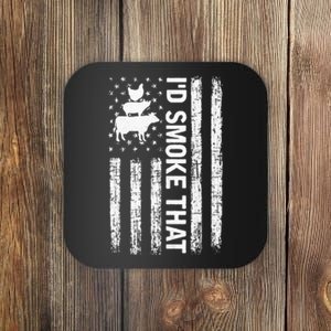 Id Smoke That Smoker Dad Gift Funny Barbecue Retro Grilling Coaster