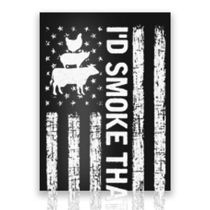 Id Smoke That Smoker Dad Gift Funny Barbecue Retro Grilling Poster