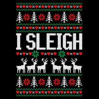 I Sleigh Ugly Christmas Sweater Impact Tech Backpack