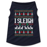 I Sleigh Ugly Christmas Sweater Doggie Tank