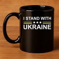 I Stand Ukraine Star 11oz C Handle Ceramic Mug
