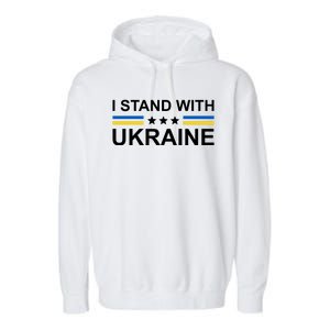 I Stand Ukraine Star Garment-Dyed Fleece Hoodie