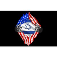 Israel Strong Usa Israel Flag American Israeli Roots Jewish Bumper Sticker