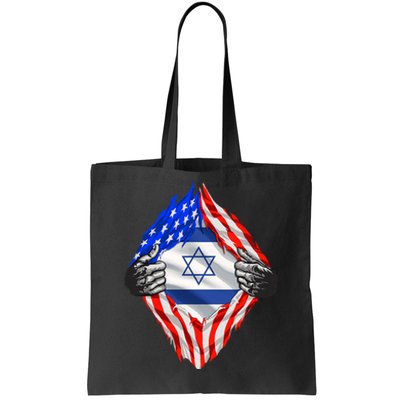 Israel Strong Usa Israel Flag American Israeli Roots Jewish Tote Bag