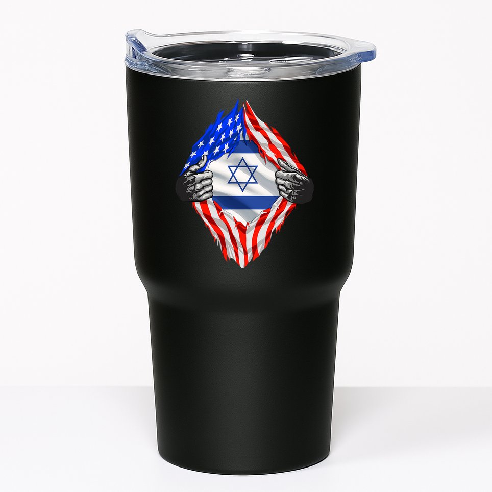 Israel Strong Usa Israel Flag American Israeli Roots Jewish Tumbler