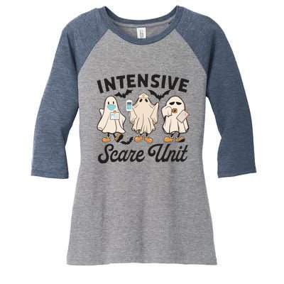 Intensive Scare Unit Women's Tri-Blend 3/4-Sleeve Raglan Shirt