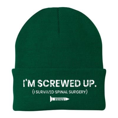 IM Screwed Up Funny Scoliosis Spinal Surgery Knit Cap Winter Beanie