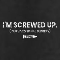 IM Screwed Up Funny Scoliosis Spinal Surgery 7 Panel Mesh Trucker Snapback Hat