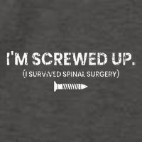 IM Screwed Up Funny Scoliosis Spinal Surgery Vector Backpack