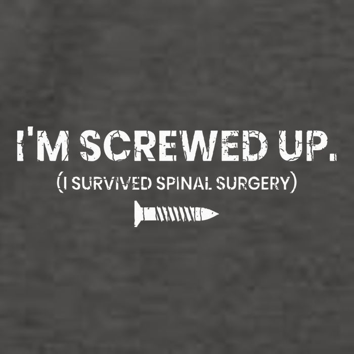 IM Screwed Up Funny Scoliosis Spinal Surgery Vector Backpack