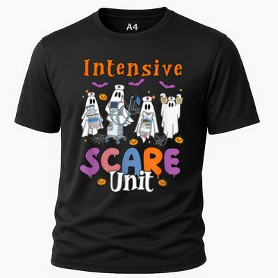 Intensive Scare Unit Icu Boo Crew Funny Nicu Picu Nurse Tech Performance Shirt