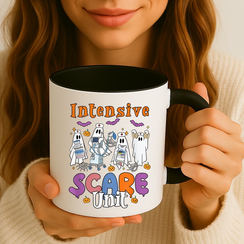 Intensive Scare Unit Icu Boo Crew Funny Nicu Picu Nurse Tech Mug