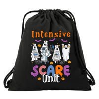 Intensive Scare Unit Icu Boo Crew Funny Nicu Picu Nurse Tech Drawstring Bag