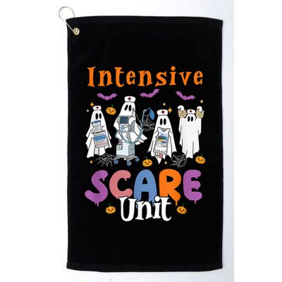 Intensive Scare Unit Icu Boo Crew Funny Nicu Picu Nurse Tech Golf Towel