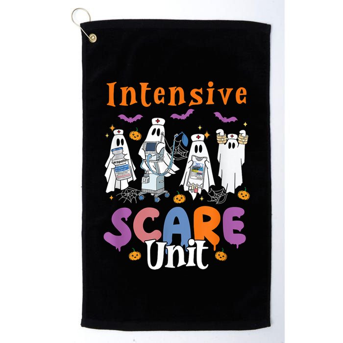 Intensive Scare Unit Icu Boo Crew Funny Nicu Picu Nurse Tech Golf Towel